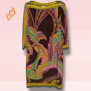 📍ECI Vibrant Paisley Midi Dress